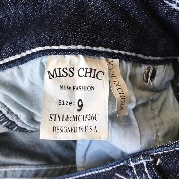 EUC women’s Miss Chic embellished bootcut denim - Picture 4 of 5